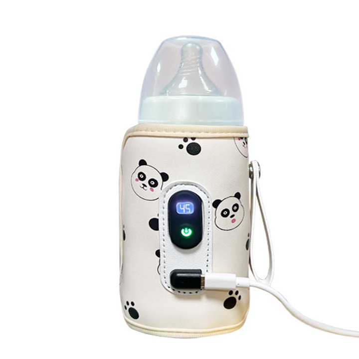 Incalzitor portabil pentru biberon, temperatura ajustabila, multicolor, 21 niveluri, 40-60C