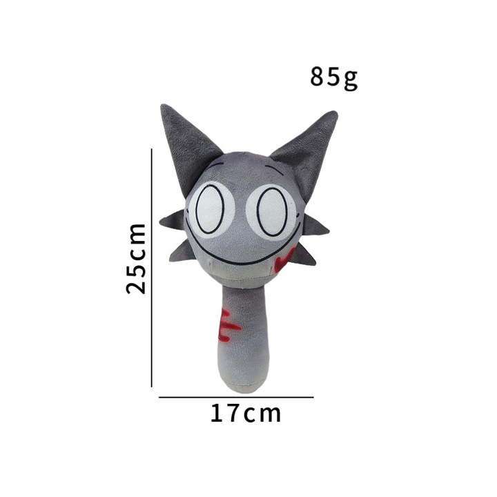 Jucarie de plus, 25cm, design unic, multicolor, pentru decorare si cadou de Craciun sau zi de nastere