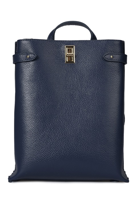 Massimo Castelli, Rucsac dreptunghiular din piele, Bleumarin