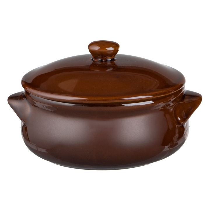 Vas din ceramica cu capac