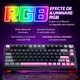 Механична клавиатура AULA S75 Pro 75%, черен/розов, 3 режима (BT/2.4G/USB), hot-swap, Gasket, RGB, 1,14” екран + бутон, 4000mAh