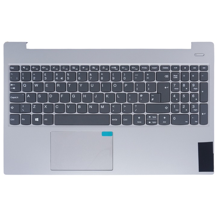 Palmrest клавиатура за лаптоп Lenovo IdeaPad S340-15IIL, S340-15IWL, S340-15API, сребриста