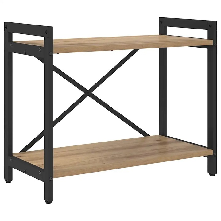 Raft pentru carti vidaXL, Stejar Artizanal 60 x 30 x 50 cm