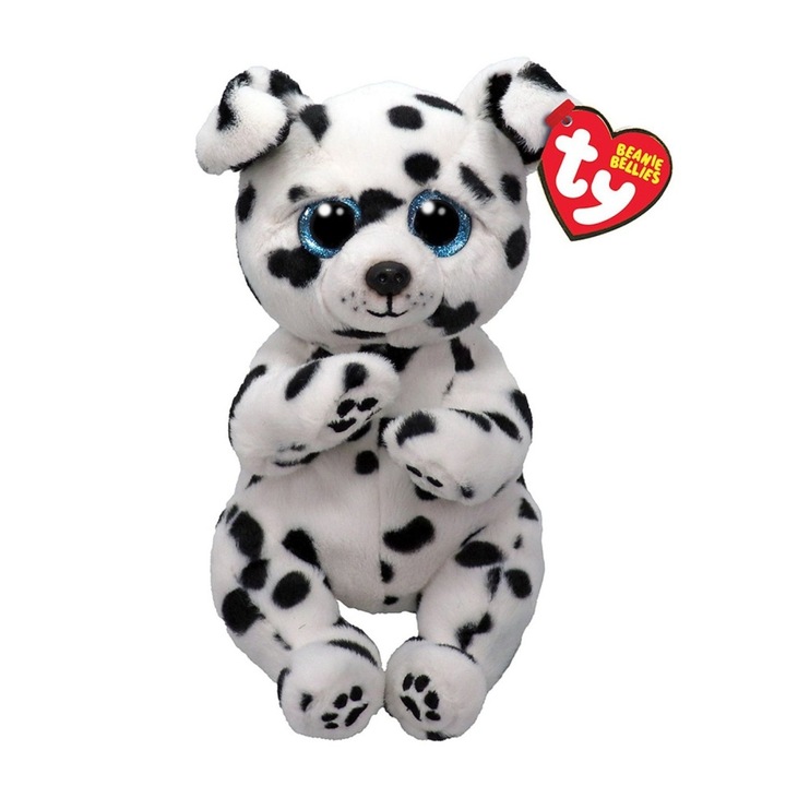 Jucărie de pluș Ty Beanie Bellies Rowdy Dalmatian, 15cm