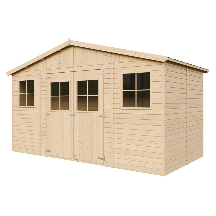 Дървена градинска барака - 246x418x220см/8м2 - TIMBELA M332