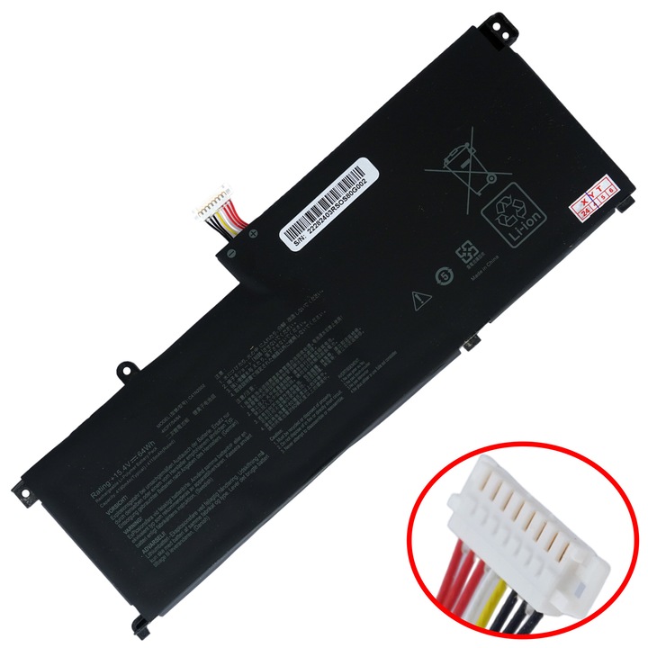 Baterie laptop - Baterie pentru Asus ZenBook Pro 15 C41N2002 0B200-03770100 0B200-03770200 UX535 UX535L UX535LH UX535LI BX535LH UM535QA UM535QE 15.4V 64Wh 4190mAh cu cablu 8 pini ( Cod 1-BAT0676 )