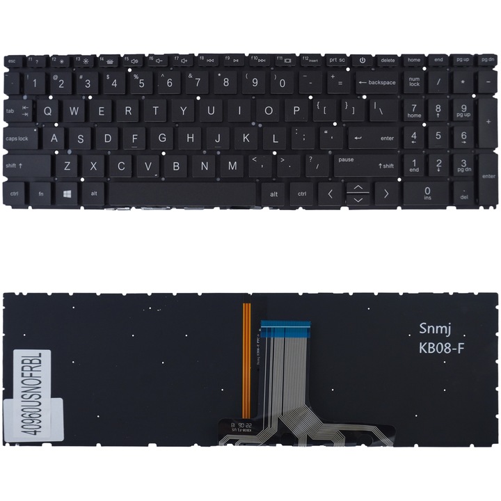 Tastatura laptop HP ProBook 470 G8 G9 G10, iluminare de fundal, gri, fara cadru