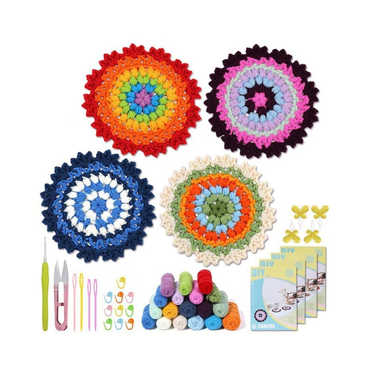 Set creativ de plastilina, 29 piese, 8 cutii de 50g, multicolor, pentru copii 3+, Rqiurpn