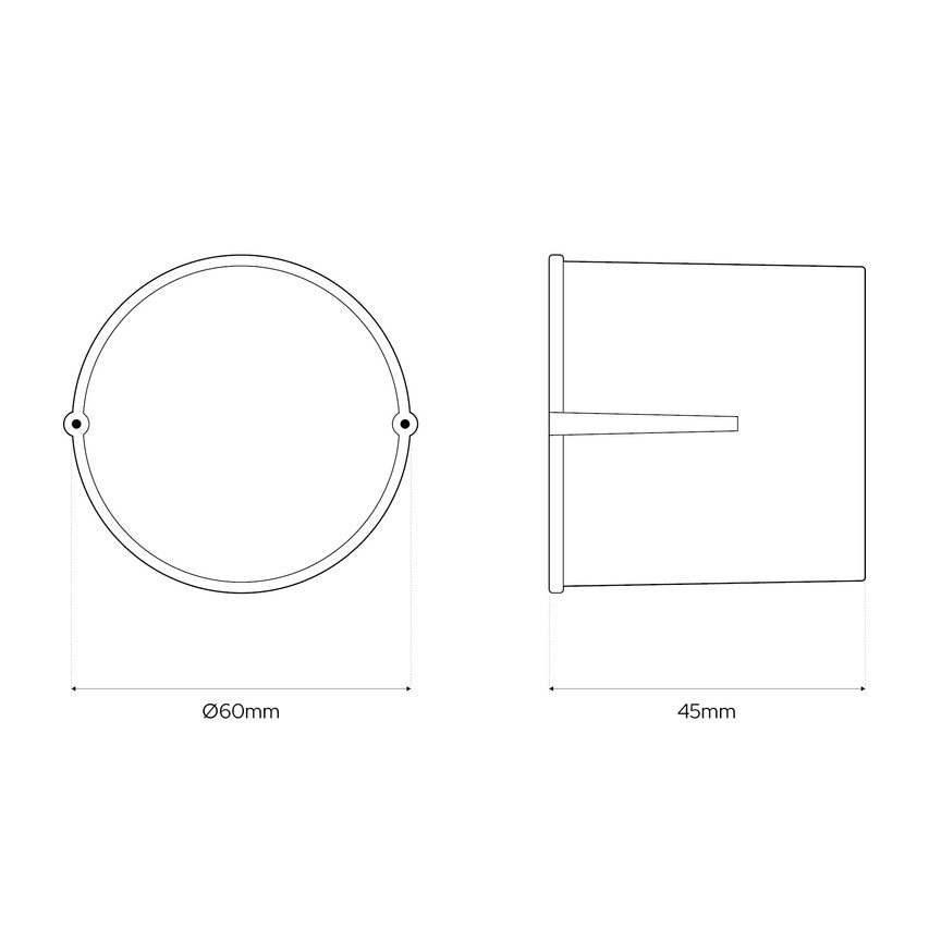 Doza 2 Module Rotunda Ø60x45mm SET ( 10 Bucati) Montaj Incastrat Gips ...