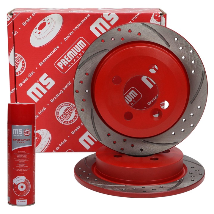 Master-Sport Germany hátsó féktárcsa készlet, 2 db, 259x44,1mm, fék tisztító szerrel