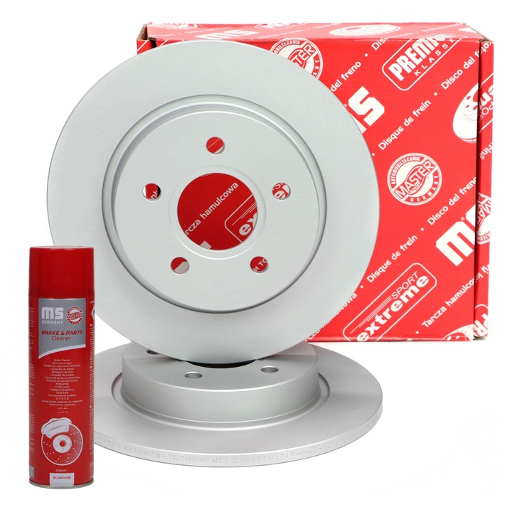 Master-Sport Germany hátsó féktárcsák, 2 darabos készlet, 271x40.7mm, 5 lyuk, tisztítószerrel