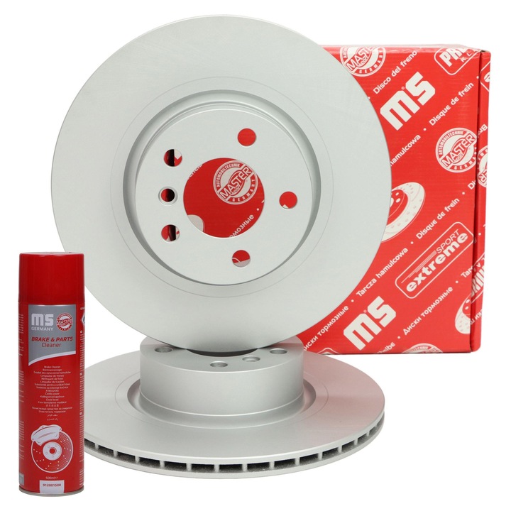 Fékbetét készlet Master-Sport Germany, 24012002341, szellőztetett, 330x71mm, 2 darab, tisztítóval