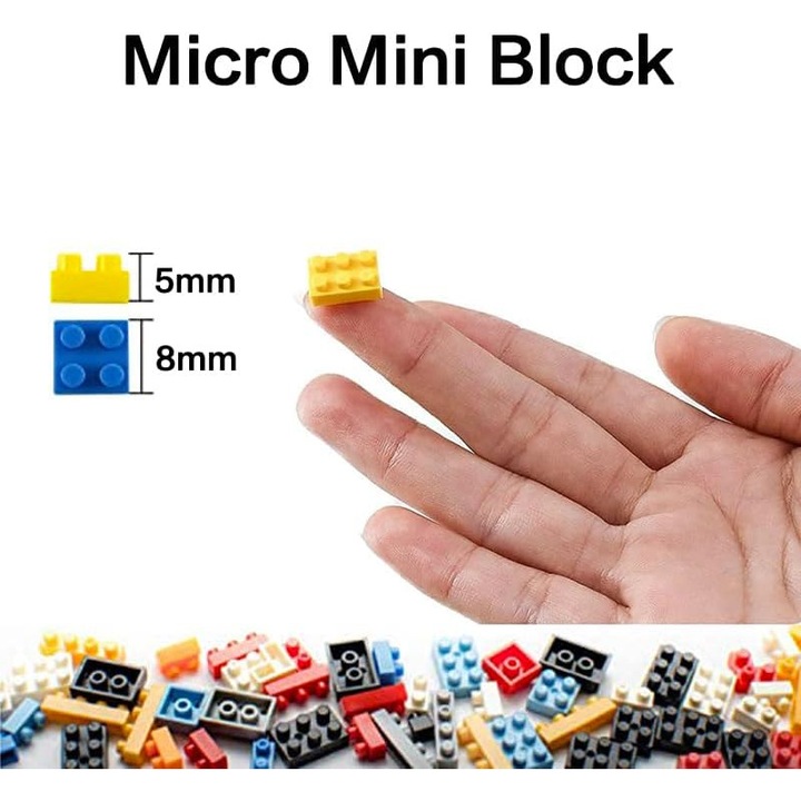 Комплект строителни блокчета Feike - Розови рози, 151 части, със защитен капак (дисплей), креативен подарък