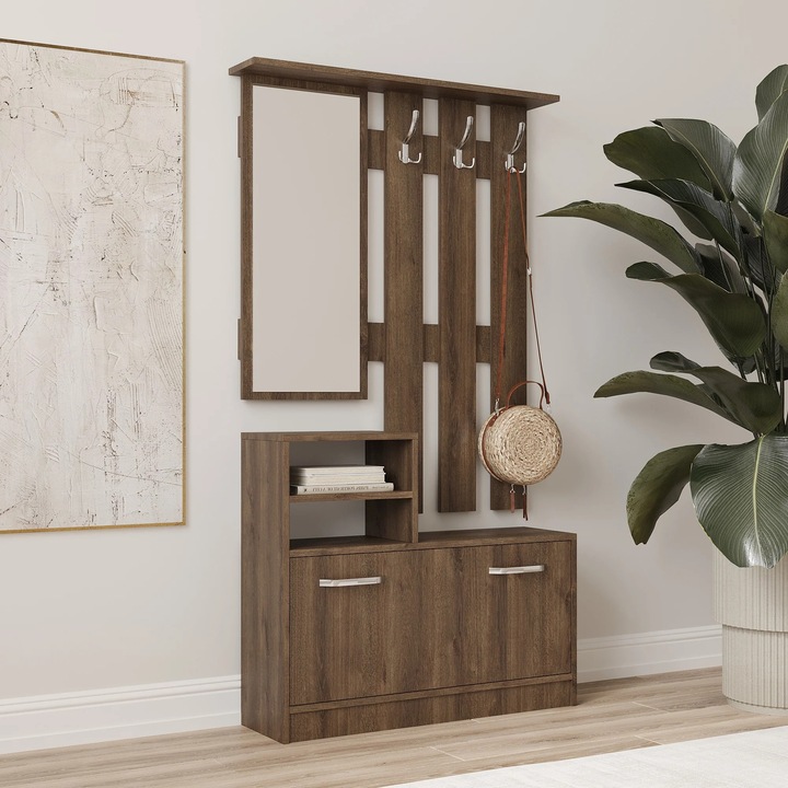 Cuier haaus Lyon, Stejar Bronz, L 85 x l 24 x H 180 cm