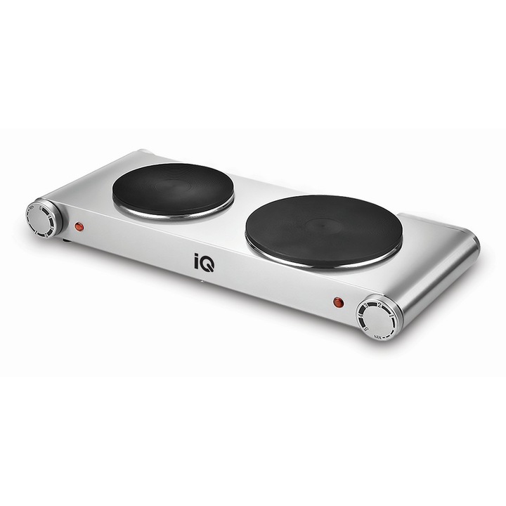 Plita electrica Osio, Inox, 2500W, Argintiu/Negru