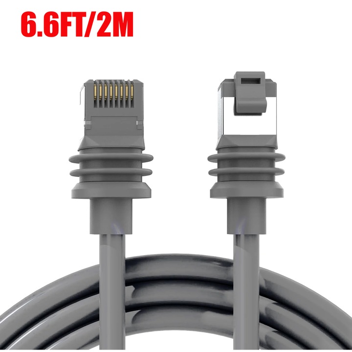 Cablu de inlocuire pentru cablu Ethernet Starlink Standard Actuated Gen 3 Satellite V3 impermeabil dreptunghiular gri 6,6FT/2M ( SKU.1-PER0023 )