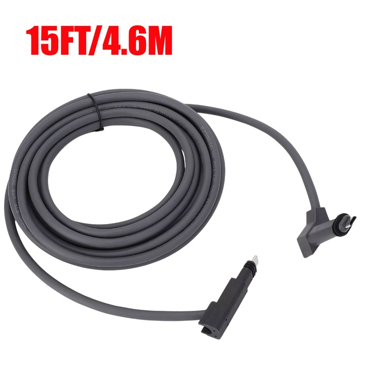 Cablu de inlocuire pentru satelit Starlink dreptunghiular V2 Extensie cablu Starlink cu capace Accesorii Starlink Rezistent la apa Gri 15FT/4.6M ( SKU.1-PER0028 )