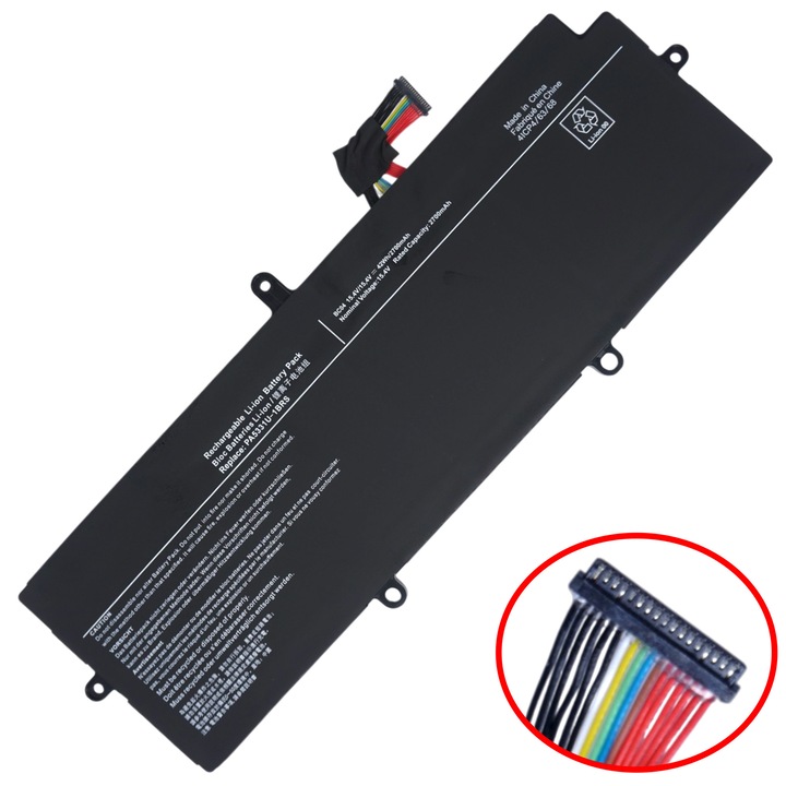 Baterie laptop pentru Toshiba Dynabook Portege A30-E A30-G-132 A30-G-139 A40-G A40-E R30 A40-G-0P1 PA5331U-1BRS PA5331U 4ICP4/63/68 15.4V 42Wh 2700mAh cu cablu 17 pini ( SKU.1-BAT0753 )