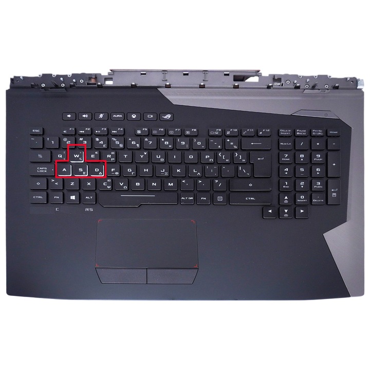 Tastatura laptop Asus Rog G703, iluminare de fundal, neagra, set