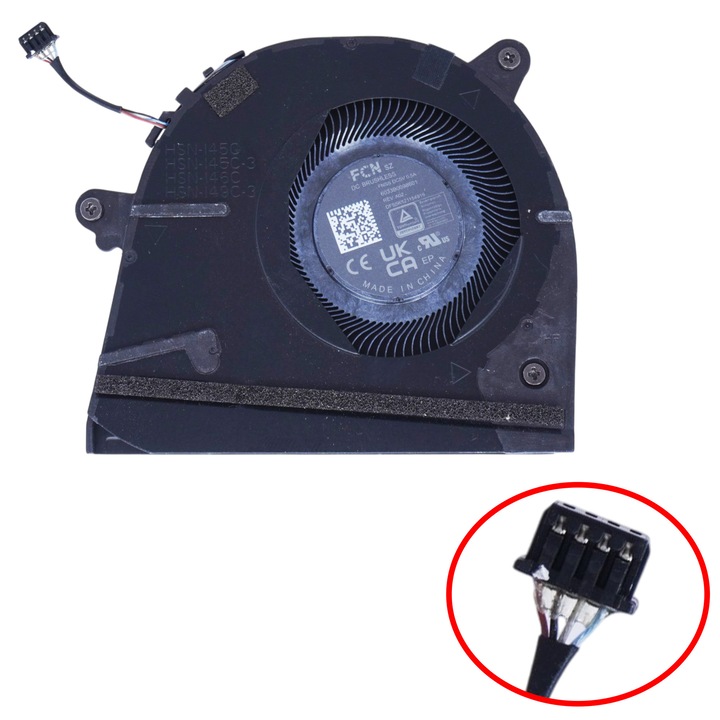 Laptop CPU hűtőventilátor HP Elite x360 1040 G9 G10 830 835 G9 G10 G11 B17S9EC B17TXUP B20S4EC B21RMUP B21W6EC B21YJEC B23QCEC UMA 4 tűs ( SKU.81380 )