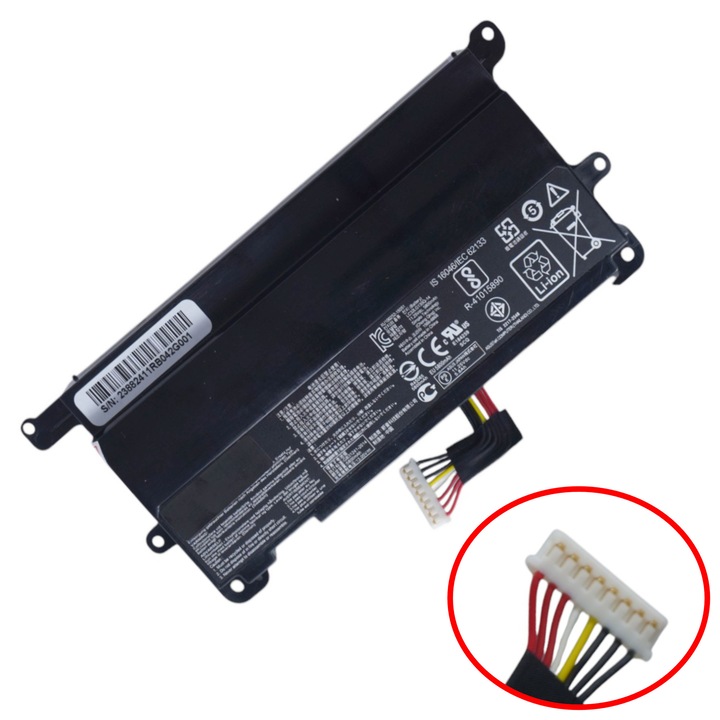 Baterie laptop pentru ASUS ROG G752 G752V G752VL G752VM G752VT GFX72J G752VY A32N1511 A32LM9H 0B110-00370000 11.25V 67Wh 5800mAh 6 celule cu cablu 8 pini ( SKU.1-BAT0846 )