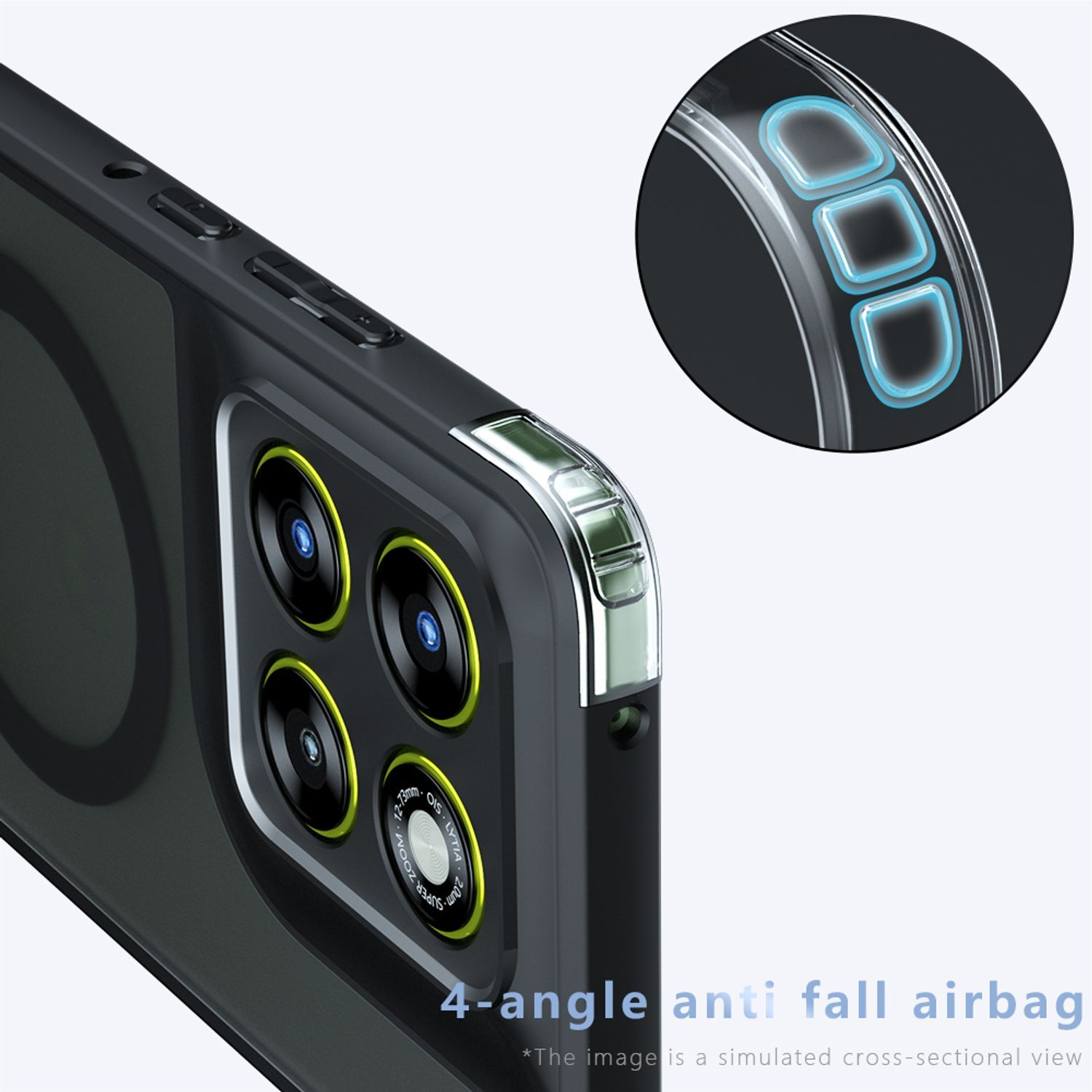 Husa pentru Motorola Edge 70, Anti-Shock Protection, TPU, transparent/negru