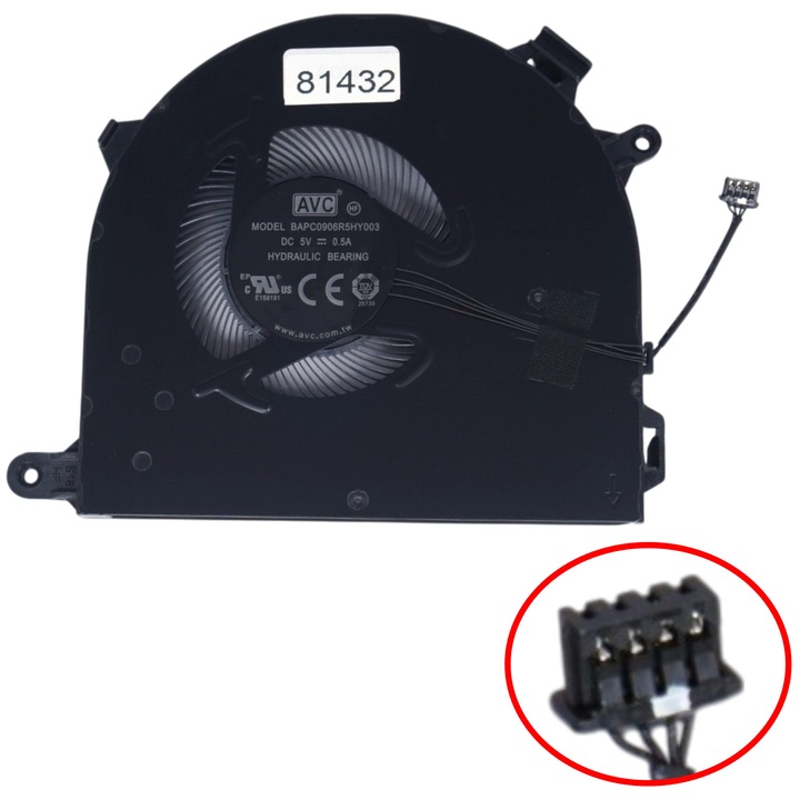 Ventilator de racire CPU pentru laptop Lenovo ThinkBook 15 G2, 4 pini, set de accesorii