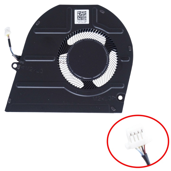 CPU hűtőventilátor Dell Inspiron 14 5420 5425 laptophoz 05V75Y 5V75Y 0.23.100QB.0001 DFS5K12114464J BN8507H5H-000P 4 tűs ( SKU.81458 )