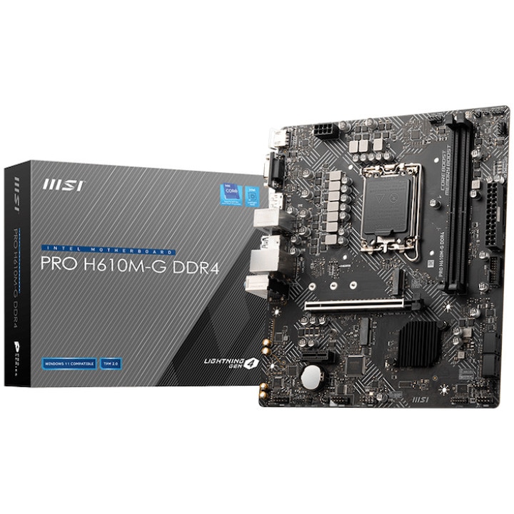 Дънна платка MSI PRO H610M-G DDR4, Socket 1700