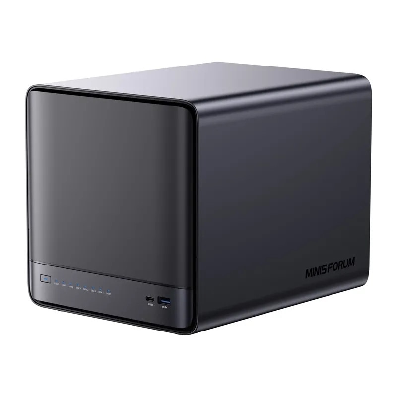Mini PC Minis Forum NAS N5, AMD Ryzen 7 255, 16GB RAM, 128GB SSD