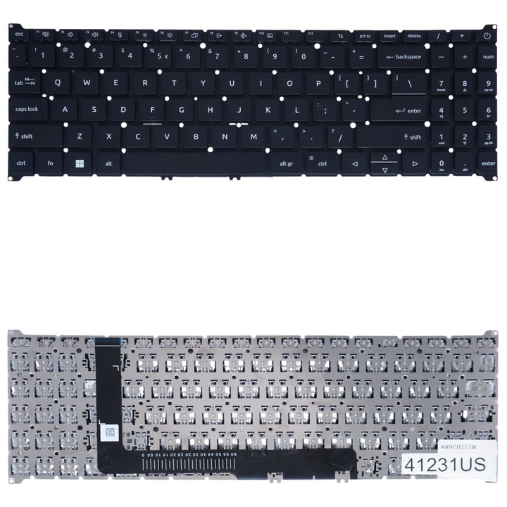 Tastatura laptop Acer Aspire 3 A315-59-76DA, neagra, fara cadru