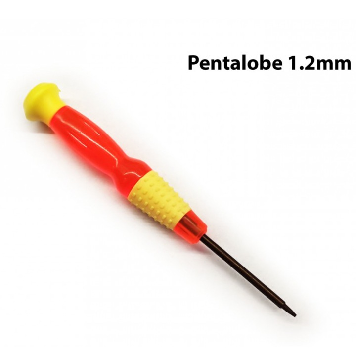 Отвертка Pentalobe 1.2 мм, стоманена конструкция, магнитен накрайник, въртящи се дръжки