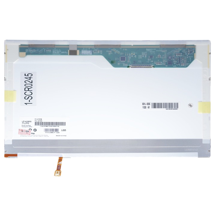 Laptop kijelző 14.1'' 1280x800 TN LED LVDS 30pin Lenovo ThinkPad R400 T400 szetthez