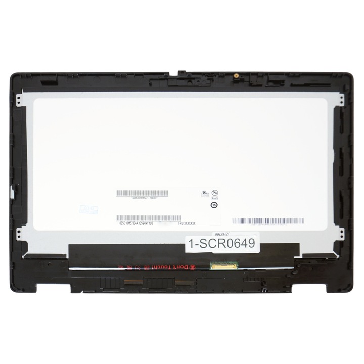 Laptop kijelző 11.6'', 1366x768 HD, érintőpanel kerettel, 30 tűs, fényes