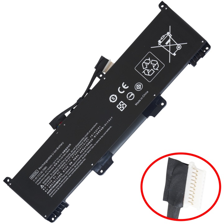 Baterie laptop pentru HP Pro x360 Fortis 11 G9 G10 ProBook Fortis G9 M73474-005 M73474-007 M64308-AC1 TPN-DM0M TPN-DB0M TPN-DB1K L173474-005 HSTNN-OB3D 11.4V 42.75Wh 3600mAh cu cablu 9 pini ( SKU.1-BAT0965 )