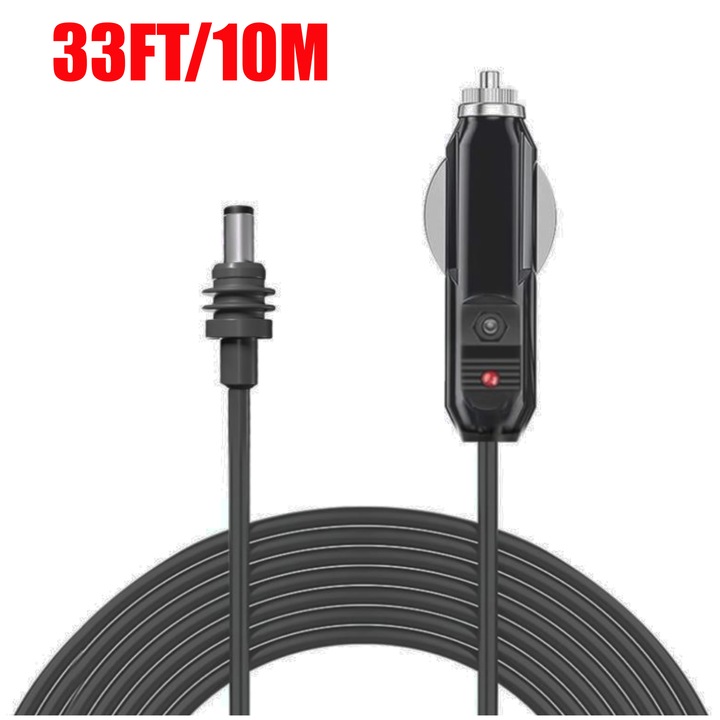 Cablu de alimentare DC impermeabil 12V-24V Incarcator auto pentru Starlink Mini 33FT/10M 5.5mm*2.1mm ( SKU.1-PER0125 )
