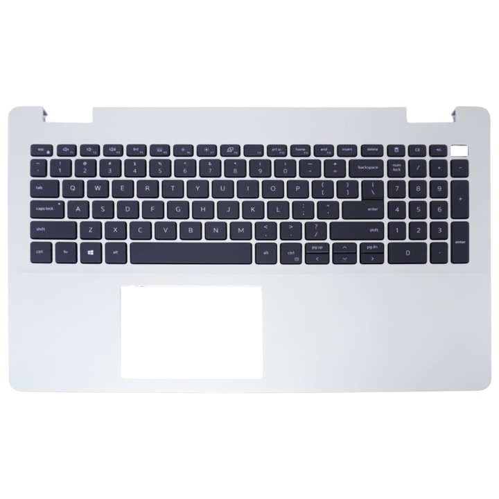 Tastatura laptop Palmrest pentru Dell Inspiron 5593, iluminare de fundal, argintie, fara touchpad