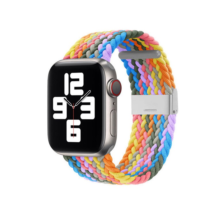 Curea de schimb pentru ceas, 42 mm, sintetic, Quick Release, G-Tech, Compatibila Cu Apple Watch Seria 1, 2, 3, Multicolor