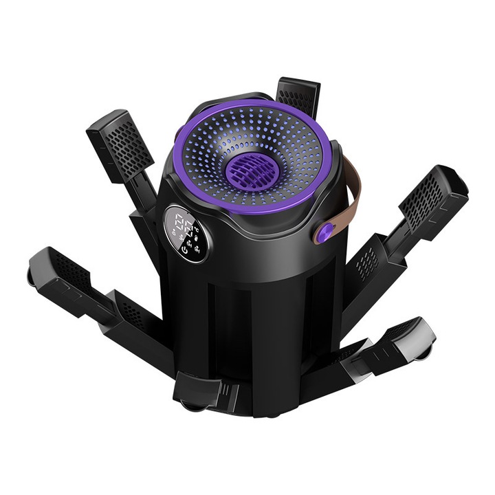 Uscător electric de pantofi, UWOT, 6 brațe, sterilizare UV, negru, 15.5x24cm