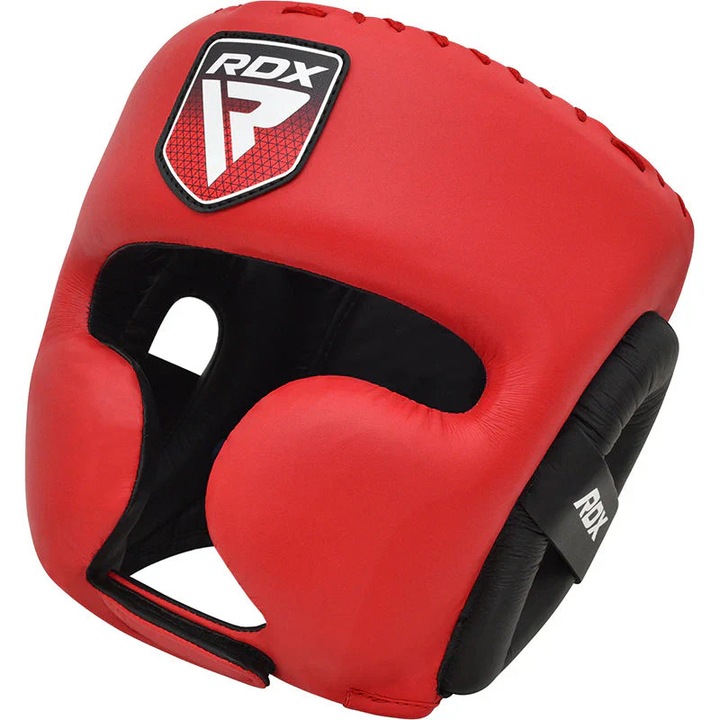 Casca de box RDX APEX, cu protectie pentru obraji, Rosu, L