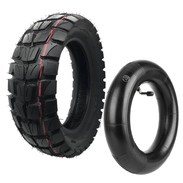 SET Anvelopa Off-road TUOVT 255x80 (10x3.0") + Camera Aer ULIP pentru Trotineta Electrica KuKirin G2 Max, Kugoo M4 Pro, Zero 10X, Vsett 10+