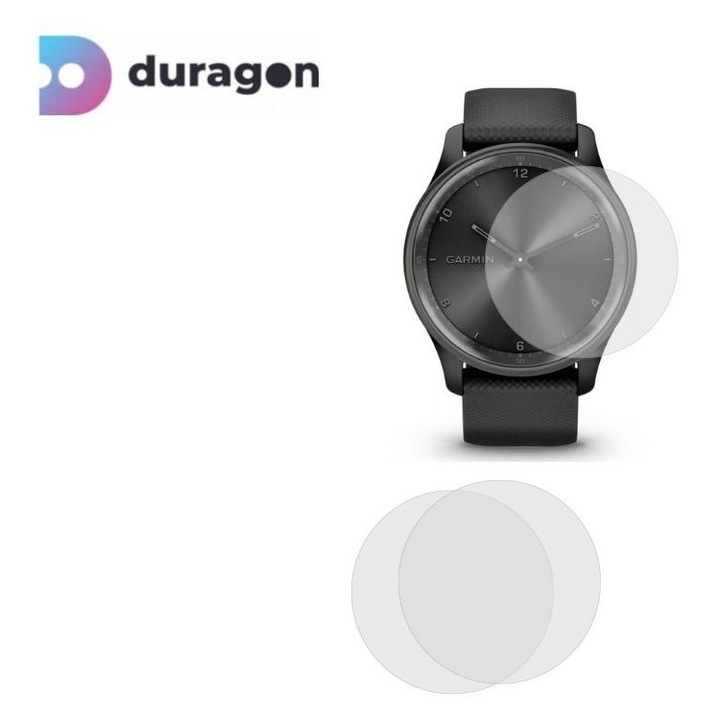 Set 3X Folie silicon Duragon, compatibila cu Garmin Vivomove Trend protectie ecran, antisoc