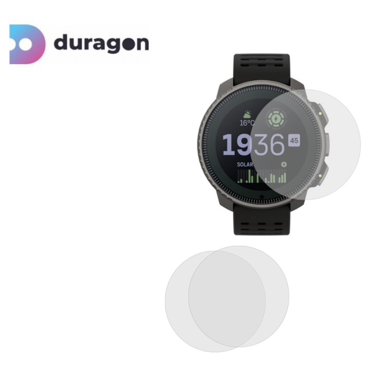 Set 3X Folie silicon Duragon, compatibila cu Suunto Vertical protectie ecran, antisoc