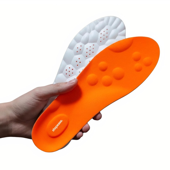 Branturi ortopedice, cu puncte de masaj, amelioreaza durerile de picioare, imbunatateste postura, sporeste energia, pentru mers, stat in picioare sau sport - STEPEASE portocaliu 41-42 Stepease®