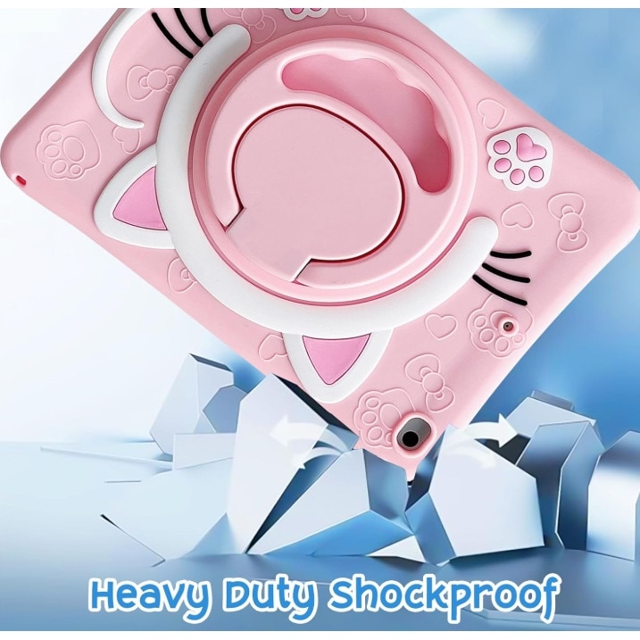 Husa de protectie pentru tableta Samsung Tab A9, ZYNORO®suport rotativ, 8.7 inch, roz