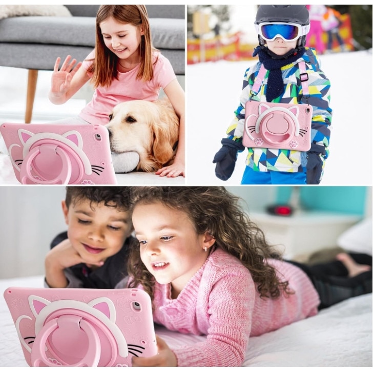 Husa de protectie pentru tableta Samsung Tab A9, ZYNORO®suport rotativ, 8.7 inch, roz