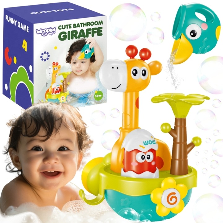 Woopie Baby fürdőjáték, interaktív, tapadókorongos, többszínű
