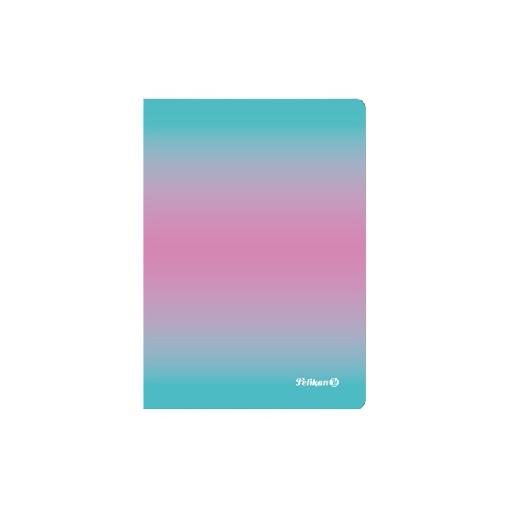 Тетрадка A6 цветно издание 80 листа, хартия 70гр/кв.м, квадратчета, цвят розов/мента