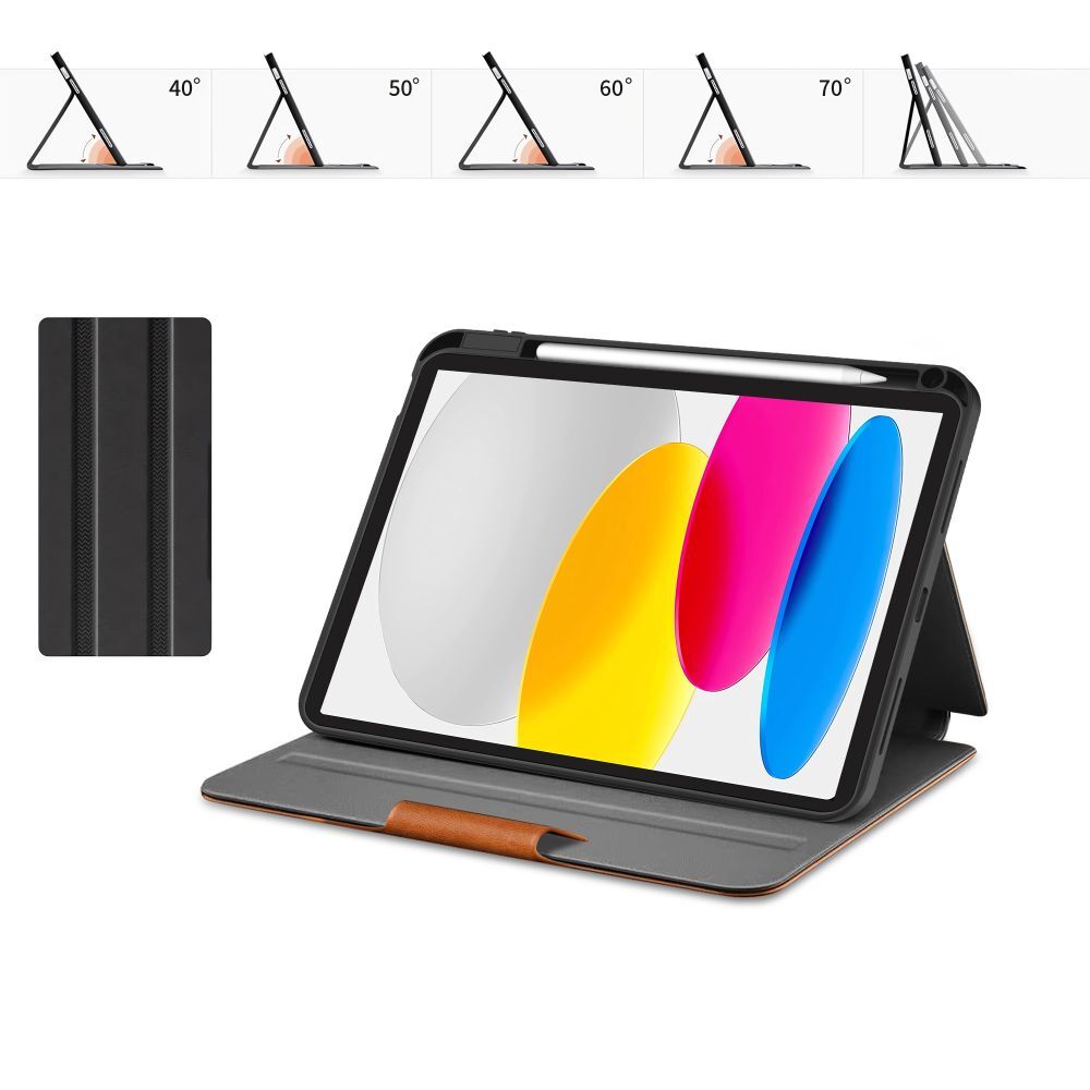 Husa pentru tabletă compatibilă cu iPad 2025 11 inch (iPad 11) - Tech-Protect Polar - husă inteligentă maro, cu suport pentru creion