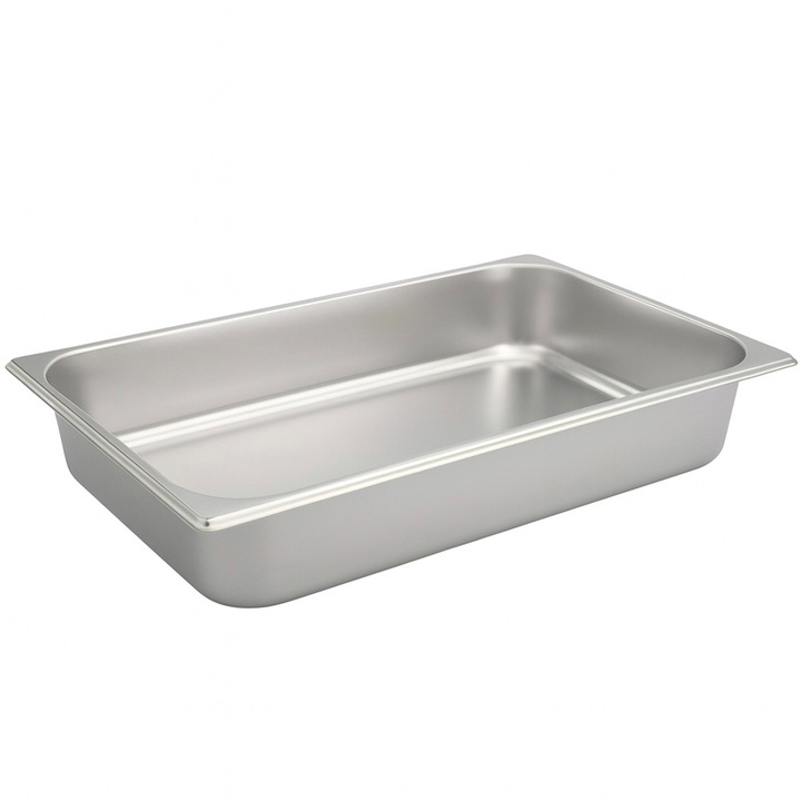 Гастронорм тава Pufo от неръждаема стомана за съхранение на храна, сосове, сладолед, идеална за кетъринг, ресторанти, заведения за бързо хранене, хотелиерство, 53 х 33 см